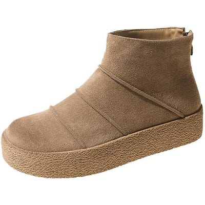 Dames Sneeuwlaarzen Elegant Met Lage Hakken Damesschoenen Enkel Werklaarsjes Zwart Beschermend New Rock Comfortabel 42