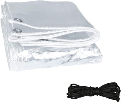 Dekzeil Transparant - Afdekzeil PVC - Tuin Beschermen - Dubbelzijdig Waterdicht - 0.8 x 2.5 m - Helder