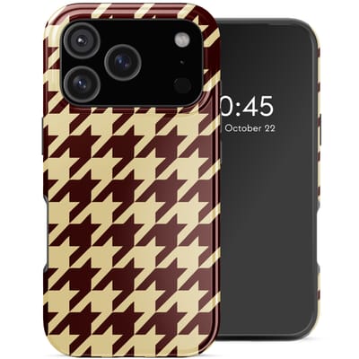 Selencia Hoesje - Geschikt voor Apple iPhone 17 Pro - Backcover geschikt voor MagSafe - Pied-de-Poule