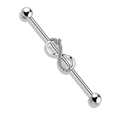Industrial piercing infinity - zilver - LMPiercings
