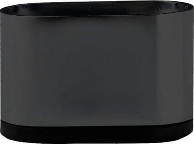 Stalen meubelpoot zwart ovaal 6 bij 3 cm en hoogte 3 cm - Set van 4 stuks