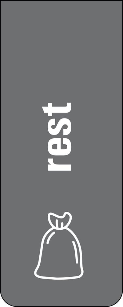 Rest afval bord - kunststof - 160 x 65 mm