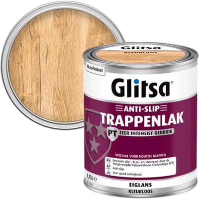 Glitsa Acryl Trappenlak - Anti-slip - Transparant - 750 ml
