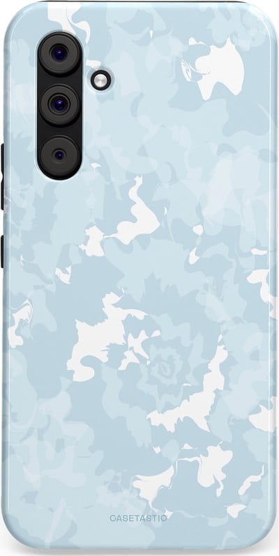 Casetastic Hoesje Geschikt voor Samsung A54 (5G) - Stijlvolle Beschermende Duo-layer Case - Blauwe wervels