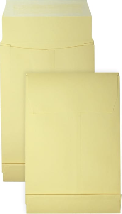 Monsterzak Enveloppen - 185 x 280 x 38 mm - Geel - 10 stuks - Zelfklevend met plakstrip - 170 Gram - DULA