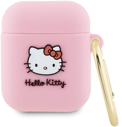 Hello - Kitty - Siliconen 3D Kitty Hoofdhoes voor AirPods 1/2 - roze
