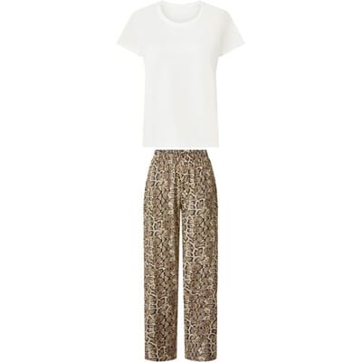 ESMARA Dames pyjama (wit, XS (32/34))
