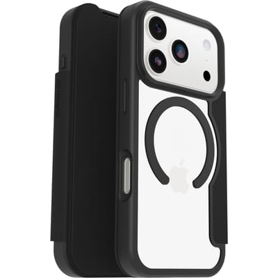 OtterBox React Folio MagSafe Apple iPhone 17 Pro Black Crystal - clear/black