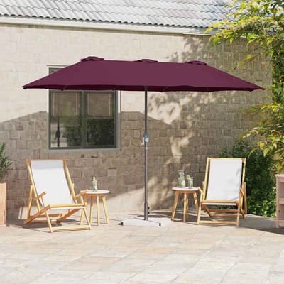 vidaXL - Tuinparasol - 370 - x - 197 - x - 239 - cm - Polyester - en - Aluminium