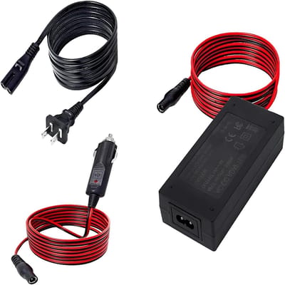 Oplader voor Starthulp - Acculader Jumpstarter - Accu Opladen - Dubbele Oplaadopties - 14V 4A - Zwart