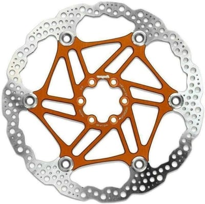 Drijvende Schijfremrotor - Fietsremrotor - Fietsen Verbeteren - Nieuwe Vorm 2016 - 203mm - Oranje
