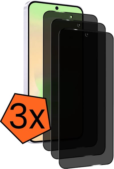 Screenprotector - 3 Stuks - Geschikt voor Samsung Galaxy A37 - Privacy Filter - Gehard Glas - Beschermglas - Tempered Glass - Screen Protector
