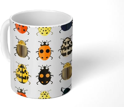 Mok - Koffiemok - Kever - Insecten - Design - Mokken - 350 ML - Beker - Koffiemokken - Theemok