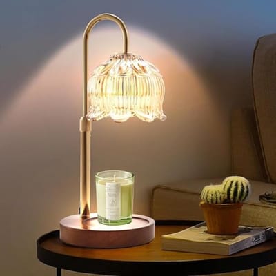 Dimmer Kaarsenwarmer Lamp - Elektrische Kaarslamp met Timer voor Glazen en Geurkaarsen en 2 Gloeilampen