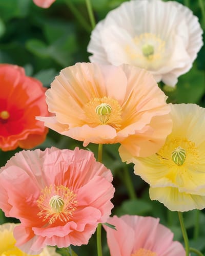 2 sets - Ijslandse Papaver Zaden Papaver Nudicaule Tweejarig Gemengd Excelsior