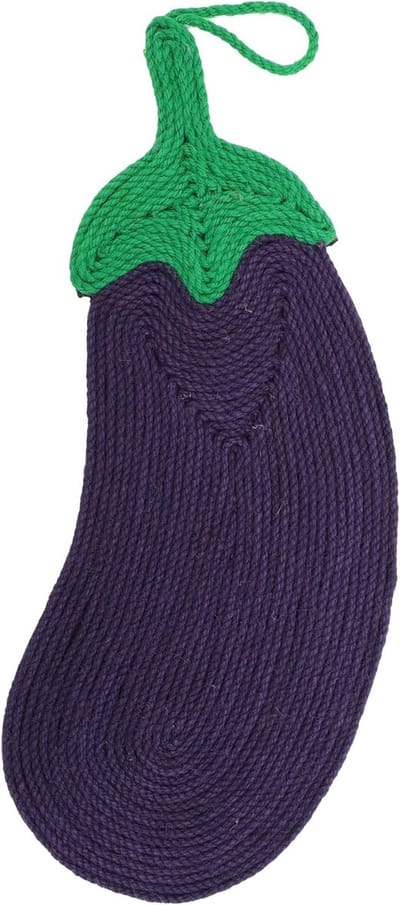 Horizontale Krabmat met Auberginepatroon voor Binnen en Buiten - Bescherming voor Meubels en Sofas, 43x17cm, Paars, Duurzaam en Comfortabel