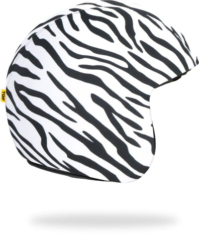 TOF SKIN - Zebra - losse Skin - LET OP: Past alleen op een TOF BASE HELM (Scooter helm - Brommer helm - Motor helm - Jethelm - Fashionhelm - Retro helm)