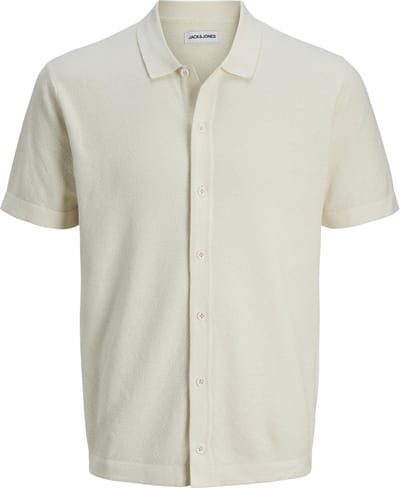 JACK&JONES - JJEEMIL KNIT STRUCTURE SHIRT SS SN - Heren - Polo's