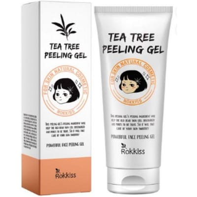 ROKKISS Gel Peeling à l'Arbre à Thé 120ml – Gel Exfoliant Doux pour une Peau Lisse & Claire | Soins de la Peau Coréens white