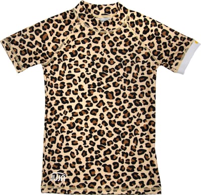 JUJA - uv-zwemshirt meisjes - upf50+- korte mouw - bruin - 110/116cm