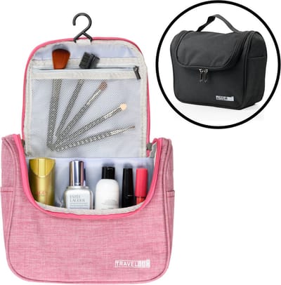 Ophangbare Toilettas met Haak - Dames & Heren - Travel bag Organizer - Waterdichte Reis tas - Mannen & Vrouwen - Zwart
