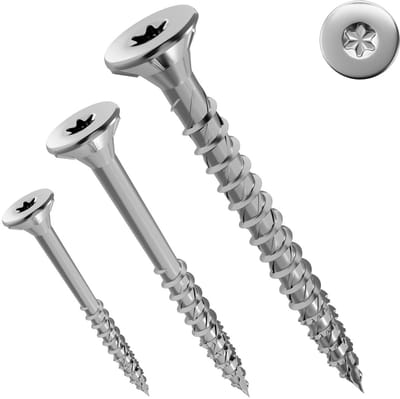 Spaanplaatschroeven 4x20 mm Torx 20 Verzinkt - 1000 Stuks Houtschroeven Universeel met Zelfborende Punt
