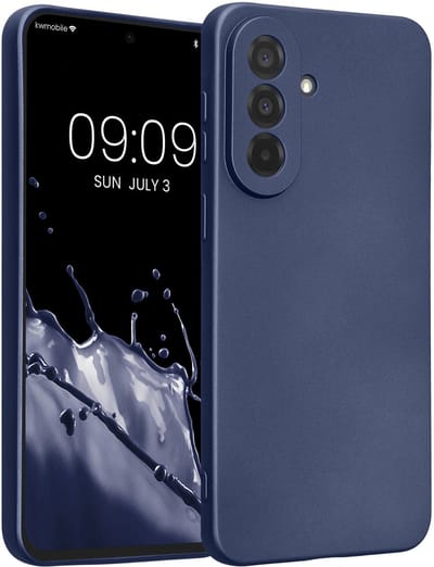 kwmobile metallic telefoonhoesje van TPU - geschikt voor Samsung Galaxy A37 5G - Flexible case voor smartphone - In metallic blauw