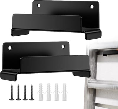 Ladder wandhouder - Opberghaken - Ruimte Besparen - Stevige Stalen Constructie - 15 x 8 x 7 cm - Zwart