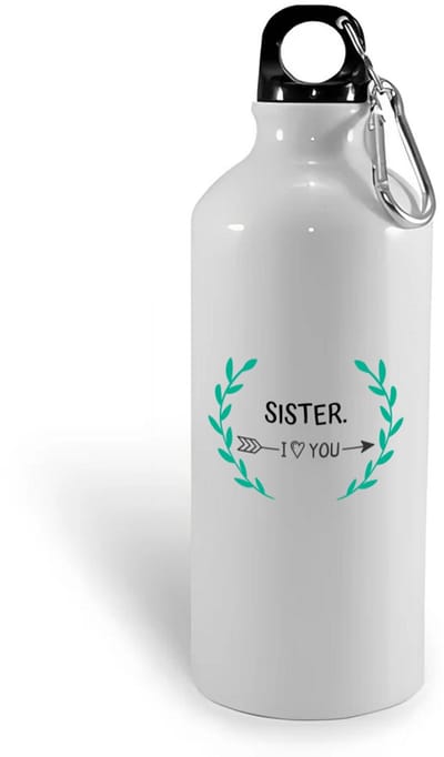 Hacebo® - sister I love you waterfles - Zus - de liefste zus - verjaardag - cadeautje voor zus - zus artikelen - kado - geschenk - water fles - 400ML