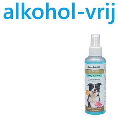 beeztees hondenparfum 150 ml BABY POWDER alkoholvrij - aangename geur -
