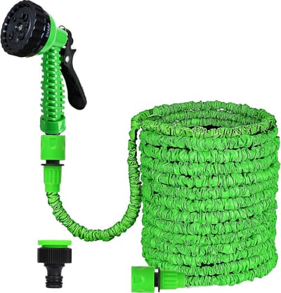 SnelShoppen - 30 m uitbreidbare tuinslangbuizen met 8 functies, flexibele stretch waterpijp voor tuin, auto en gazon, lichtgewicht en ruimtebesparend,