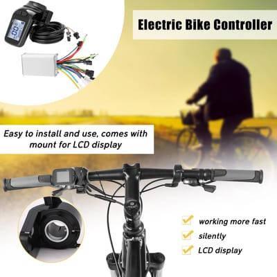 350W Motor Borstelloze Controller LCD Display Paneel Duim Gashendel Elektrische Fietsen Scooter Borstelloze Controller Kit Type 1