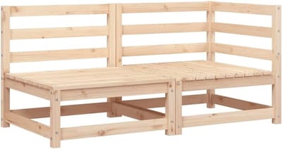 Tuinbank 2-zits - Outdoor bank hout - Ontspannen buiten zitten - Modulair ontwerp - 140 cm breed - Natuurlijk hout