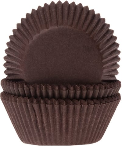 House of Marie Cupcake Vormpjes - Bruin - pk/50 - Baking Cups voor Muffins en Cupcakes