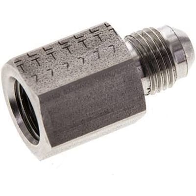JIC Verloopnippel G1/4'' Binnendraad X UNF 1/2''-20 Buitendraad RVS 275bar