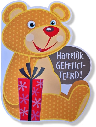 Maxi Kaart - A4 Formaat Verjaardagskaart - 30x22,5cm - XL Wenskaart inclusief envelop