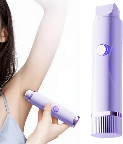 1 epilator - 15,1 × 3,2 × 3 cm - Elektrische trimmer - Uitgerust met twee opzetstukken - Zacht, waterdicht en draagbaar - Geschikt voor het scheren van schaam- en lichaamshaar - Paars