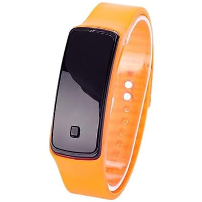 Rechthoekig Sport LED Digitale Horloge Siliconen Band Elektronisch Polshorloge (Zwart) zwart