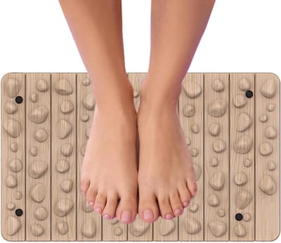 Voetmassagemat - Steenmat Reflexologie - Ontspanning Dagelijks - Natuurlijk Kiezeldesign - 50 x 30 cm - Zwart