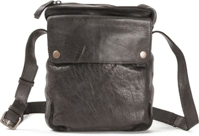 HAROLD'S Leren Schoudertas Submarine Crossbag Black Zwart