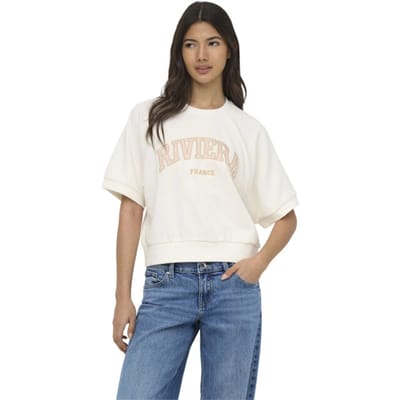 Only Onldaze s/s raglan ub swt cloud dancer/riviera