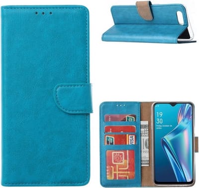 LuxeBass Hoesje geschikt voor Huawei P40 - Bookcase Turquoise - portemonnee hoesje - telefoonhoes - gsm hoes - telefoonhoesjes