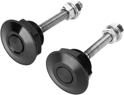 Set van 2 Universele Motorhoezen met Snelle Ontgrendelknop en Bevestigingsclip voor Motor- en Auto-veiligheid (3 cm)
