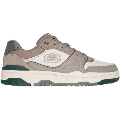 Skechers SKX-228 lage sneakers met suède inzetstukken voor kinderen (Taupe)