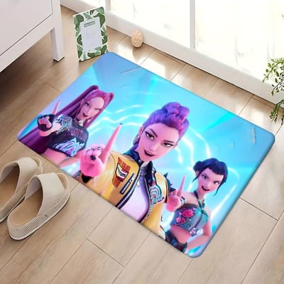 KPop Demon Hunters Vloermat Goedkoper Antislip Moderne Woonkamer Balkon Bedside Mats met Opdruk 50x80 cm