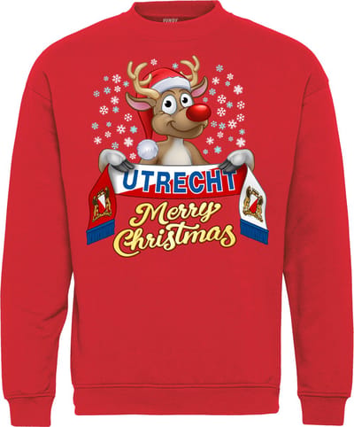 Kersttrui Utrecht | Foute Kersttrui Dames Heren | Kerstcadeau | FC Utrecht supporter | Rood | maat XS