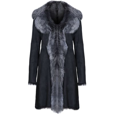 Dames Toscana schapenvacht suède trenchcoat-Tbilisi