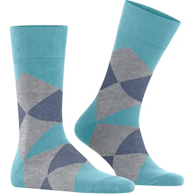 Burlington Clyde gedessineerd katoen sokken heren blauw - maat 40-46