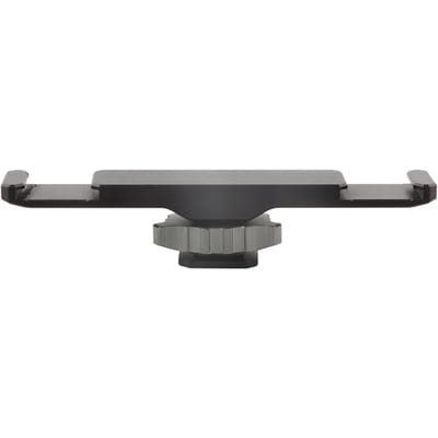Support Double Barre d'Extension à Griffe Froide pour Lumière Vidéo LED Microphone Streaming en Direct black
