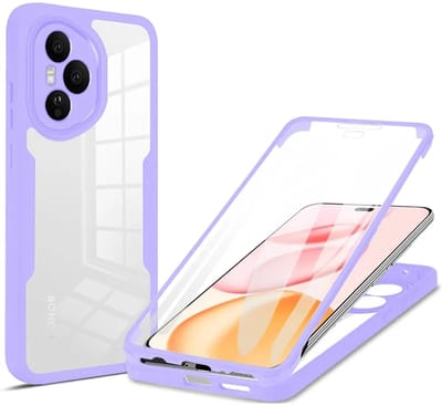 Hoesje geschikt voor HONOR 400 Pro - Techsuit ColorVerse 360 Case met Screenprotector - Paars